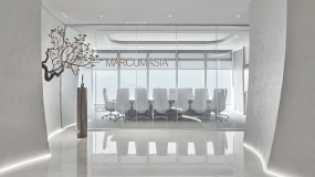 办公室创意型风格装修隔断图