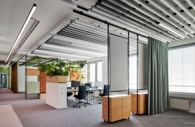 绿色风办公空间装修实景