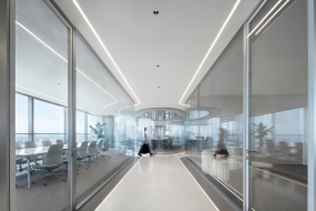 长方形办公室设计装修图