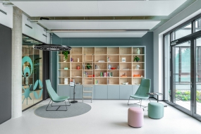 弧形空间办公设计装修效果