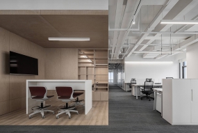 环保公司办公空间设计装修图