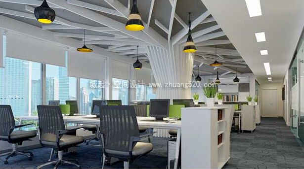 上海办公室装修设计的色彩搭配技巧